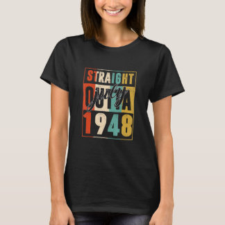 Camiseta Hetero Até julho de 1948 Retro 74 Anos 74 Anos