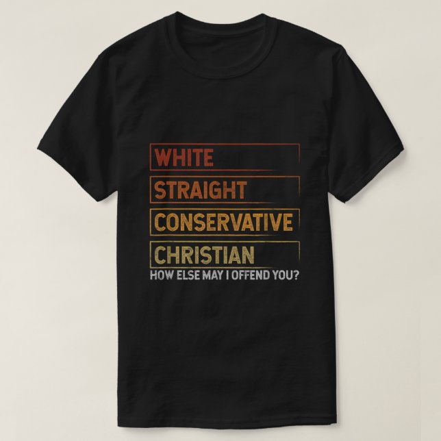 Camiseta Hetero Branco, Conservador Cristão Patriótico Ch (Frente do Design)