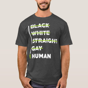 Camiseta Hetero Branco Negro Gay dos Direitos Humanos