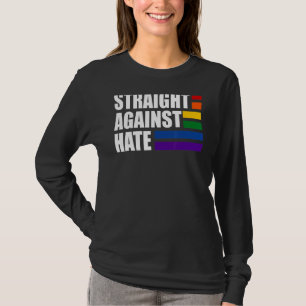Camiseta Hetero Contra Ódio Rainbow Lgbt Flag Lésbica Ga