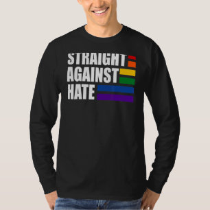 Camiseta Hetero Contra Ódio Rainbow Lgbt Flag Lésbica Ga