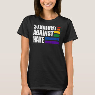 Camiseta Hetero Contra Ódio Rainbow Lgbt Flag Lésbica Ga