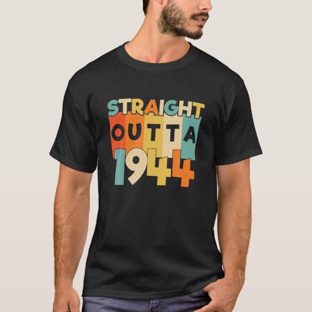 Camiseta Hetero De 1944 Engraçado 77º Presente De Aniversár (Frente)