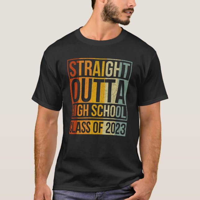 Camiseta Hetero De Férias De Verão Fora Do Segundo grau Cla (Frente)