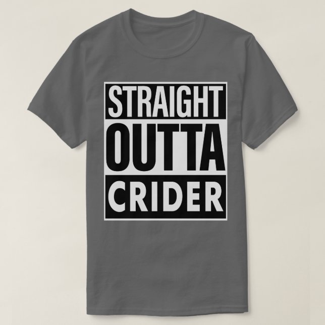 Camiseta Hetero De Nome Crider Fora Da Crider (Frente do Design)