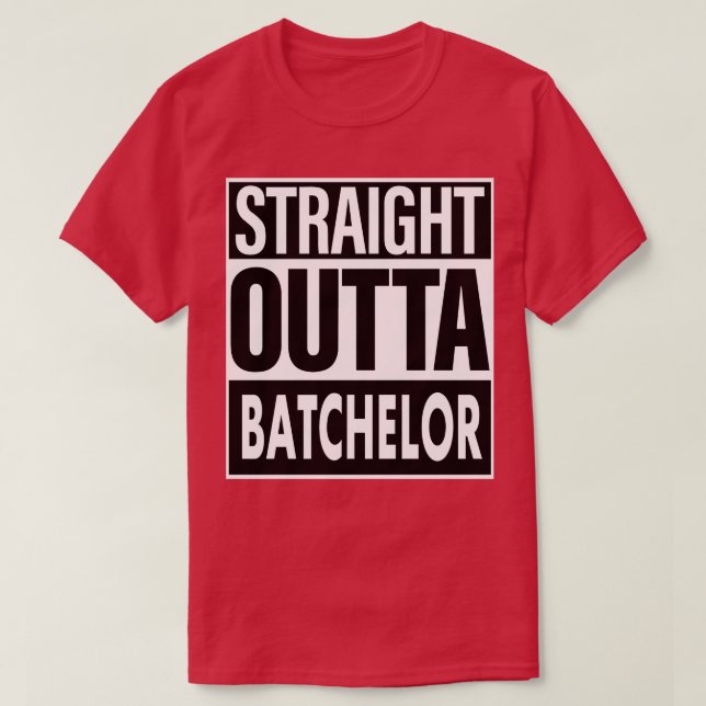 Camiseta Hetero de Nome da Batchelor Fora do Batchelor (Frente do Design)