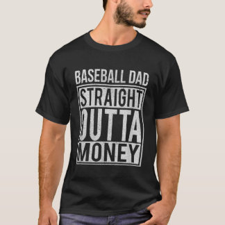 Camiseta Hetero De Pai De Beisebol Sem Dinheiro Eu Engraçad
