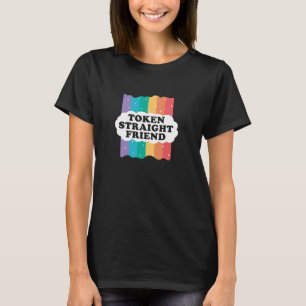 Camiseta Hetero de Token Amigo Engraçado Queer Ally Gay P