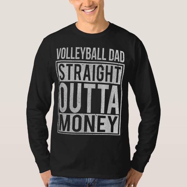 Camiseta Hetero De Voleibol Sem Dinheiro Eu Engraçado Prese (Frente)