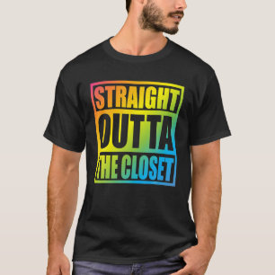 Camiseta Hetero Do Armário, Orgulhoso Presente LGBT Arco-