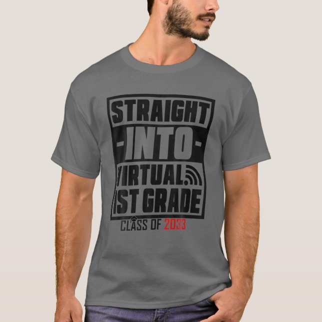 Camiseta Hetero Em Virtual 1Rua Gratuito De Volta Para Scho (Frente)