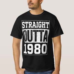 Camiseta Hetero Fora 1980, Presente De Aniversário Feliz De