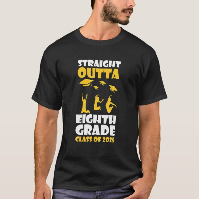 Camiseta Hetero Fora Da 8ª Classe De Graduação 2025 (Frente)