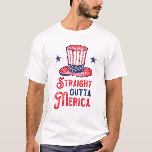 Camiseta Hetero Fora Da América Bandeira 4 De Julho Pa