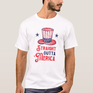 Camiseta Hetero Fora Da América Bandeira 4 De Julho Pa