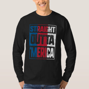 Camiseta Hetero Fora Da América Do Norte Bandeira 4 De Julh
