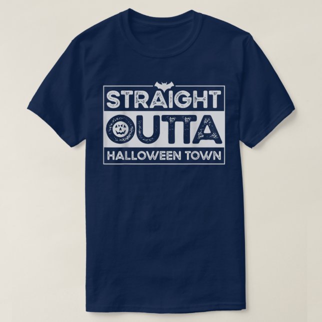 Camiseta Hetero fora da cidade de Halloween (Frente do Design)