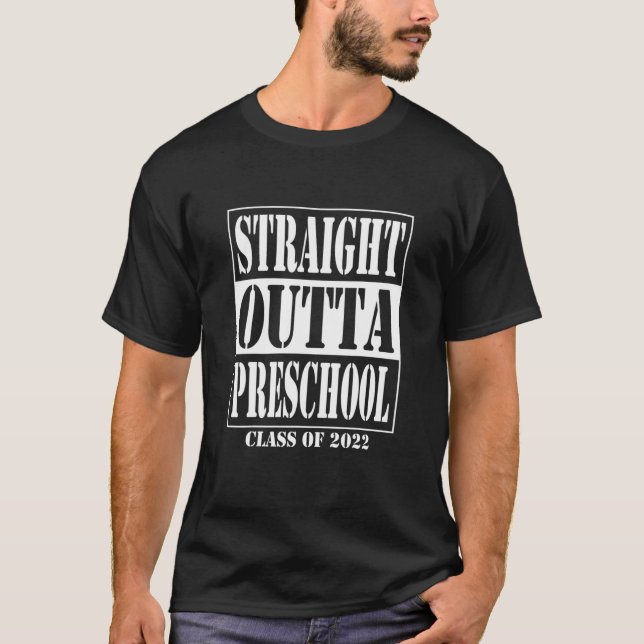 Camiseta Hetero Fora Da Classe De Formando Da Pré-Escola (Frente)