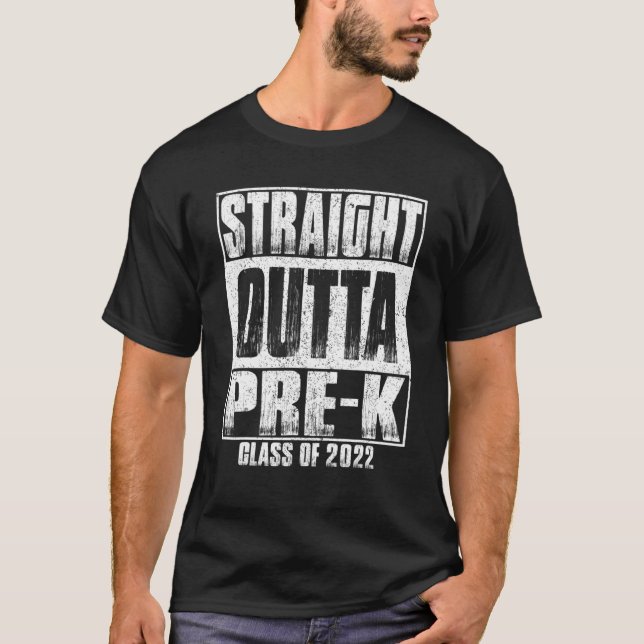 Camiseta Hetero Fora Da Classe De Graduação Escolar Pré-K D (Frente)
