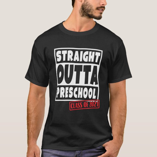 Camiseta Hetero Fora Da Classe Pré-Escolar De Formando Esco (Frente)