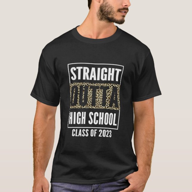 Camiseta Hetero Fora Da Escola De Segundo grau Leopardo De  (Frente)