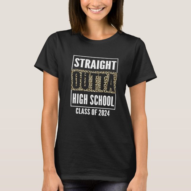 Camiseta Hetero Fora Da Escola De Segundo grau Leopardo De  (Frente)
