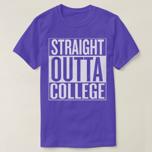 Camiseta Hetero fora da faculdade Engraçado Formandos gi (Frente do Design)