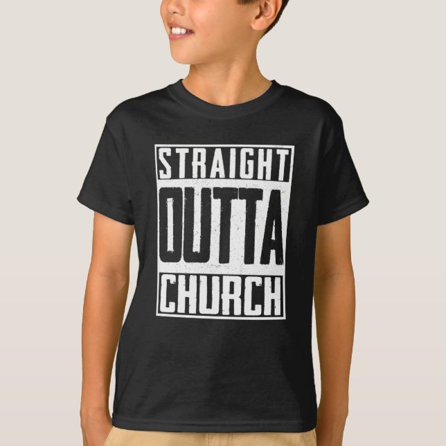Camiseta Hetero Fora da Igreja Religião Cristã Jesus (Frente)