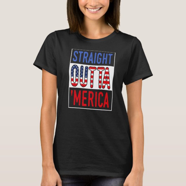 Camiseta Hetero Fora Da Merica 4 De Julho (Frente)