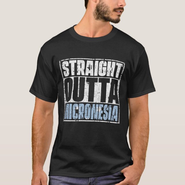 Camiseta Hetero Fora da Micronésia Sinalizador (Frente)