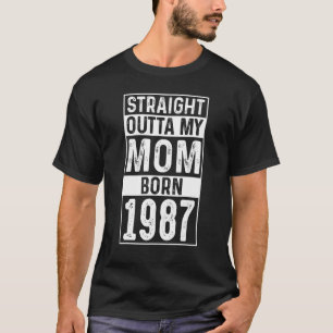 Camiseta Hetero fora da minha mãe Nascer 1987 35º aniversár