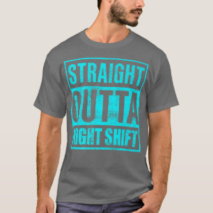 Camiseta Hetero fora da noite, enfermeira de turno da noite