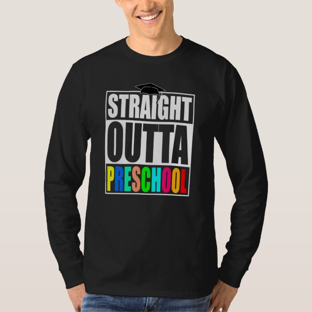 Camiseta Hetero Fora da Pré-Escola Crianças de Pós-Graduaçã (Frente)