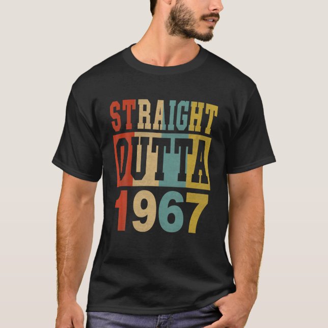 Camiseta Hetero Fora De 1967 54º Aniversário De 54 Anos (Frente)