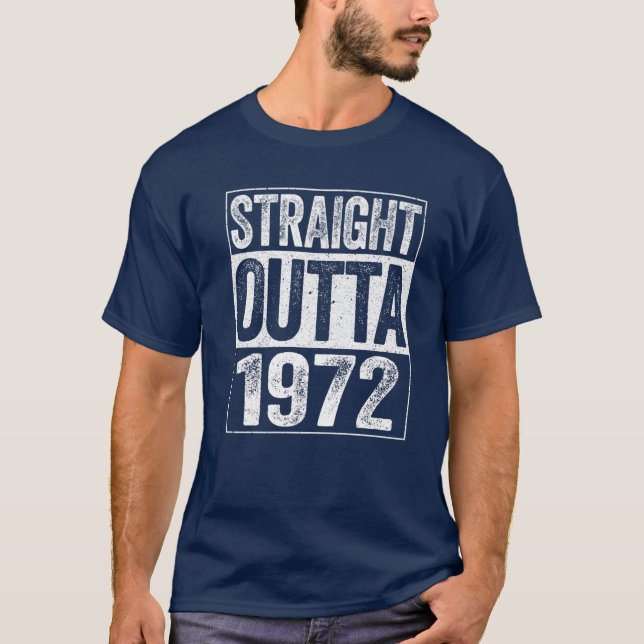Camiseta Hetero Fora De 1972 50O Presente De Aniversário (Frente)