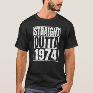 Camiseta Hetero Fora de 1974 48º Aniversário Retro 48 Anos