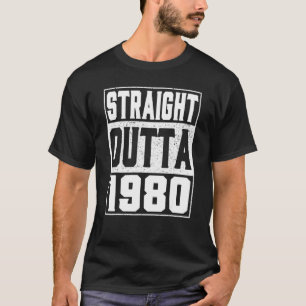 Camiseta Hetero Fora de 1980 42º Aniversário Homens e Mulhe