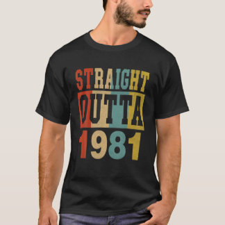 Camiseta Hetero Fora De 1981 aniversário de 40 anos 40 Anos