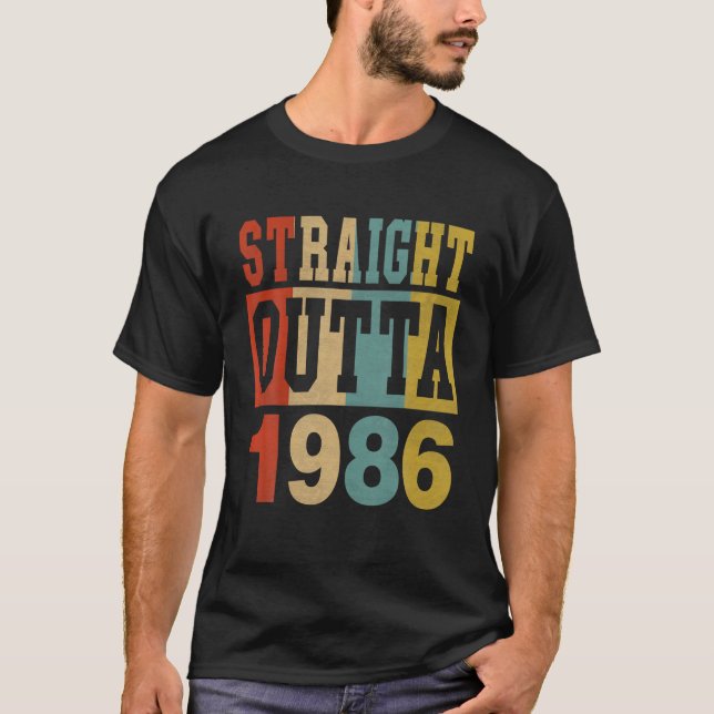 Camiseta Hetero Fora De 1986 35º Aniversário De 35 Anos (Frente)