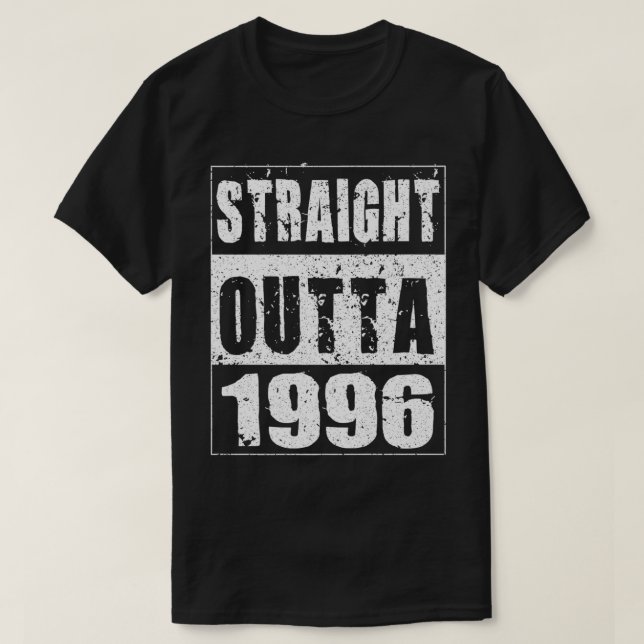 Camiseta Hetero fora de 1996 Presentes de aniversário engra (Frente do Design)