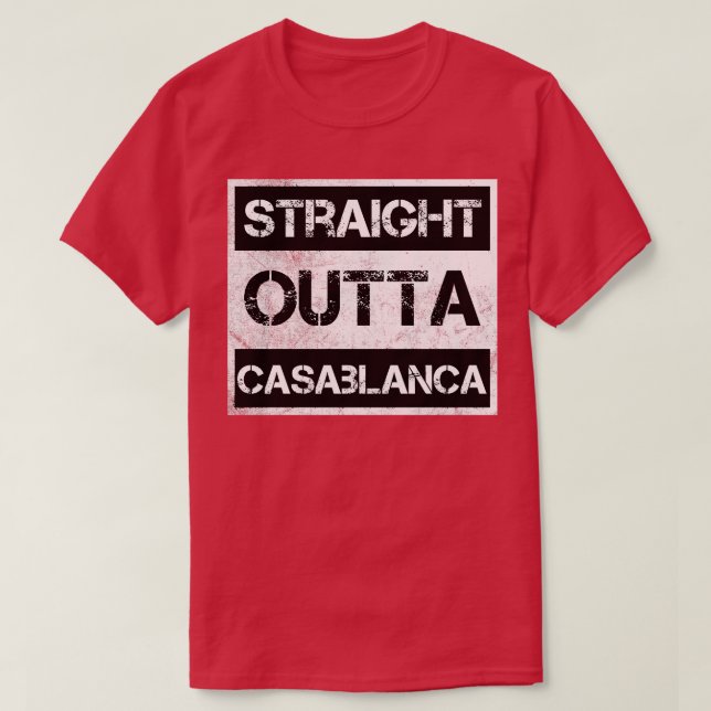 Camiseta Hetero Fora de Casablanca Marrocos Vintage (Frente do Design)