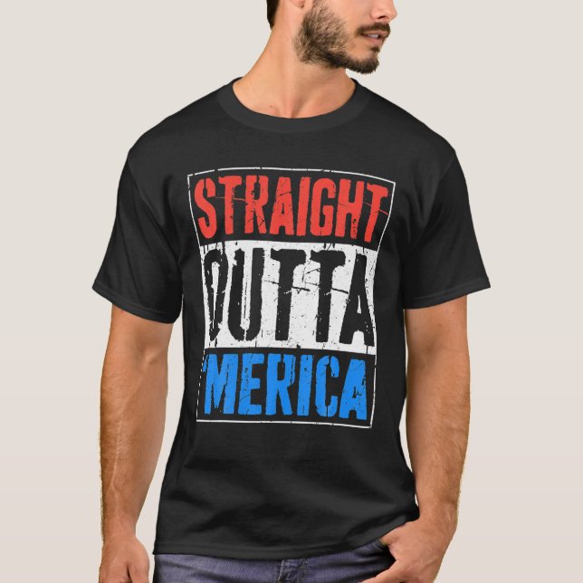 Camiseta Hetero Fora De Merica Em 4 De Julho, Presente Engr (Frente)
