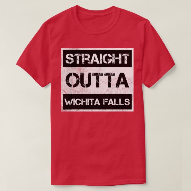 Camiseta Hetero Fora de Wichita Fala Distúrbios do Texas Vi (Frente do Design)