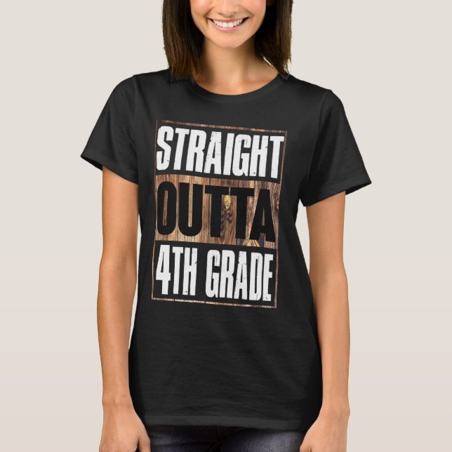 Camiseta Hetero fora do 4.o Grau Base de Madeira Quarto Gra (Frente)