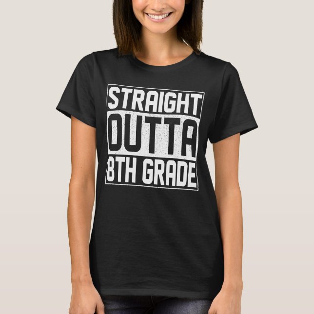 Camiseta Hetero fora do 8º grau Classe de graduação Oitavo  (Frente)