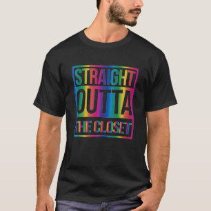 Camiseta Hetero Fora Do Armário Com Arco-Íris Para Chegar