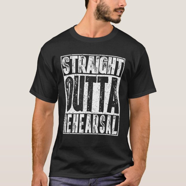 Camiseta Hetero Fora Do Ensaio Engraçado Ator De Teatro Gif (Frente)