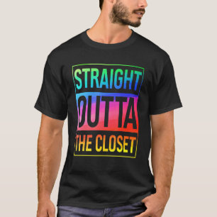 Camiseta Hetero Fora Do Sinalizador Do Orgulho Lgbt Do Cute