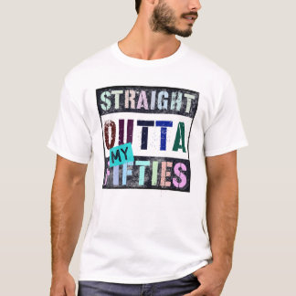 Camiseta HETERO FORA DOS MEUS ANOS 50 Vintage 60º Aniversár