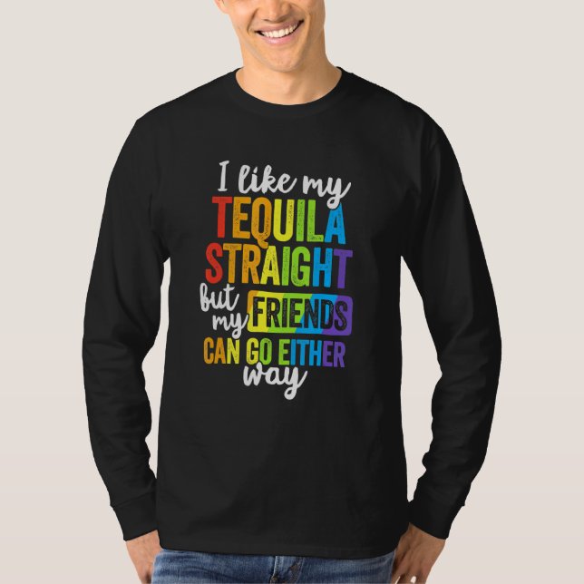 Camiseta Hetero Lgbt Ally Tequila Amigos De Qualquer Forma (Frente)